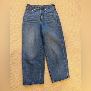 Madewell Curvy Perfect Vintage Wide-leg Crop Jean, size 28